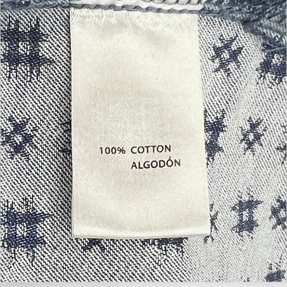 NINA LEONARD Large Off-the-Shoulder Print Denim‎ Dress Western Summer Casual - Picture 9 of 10